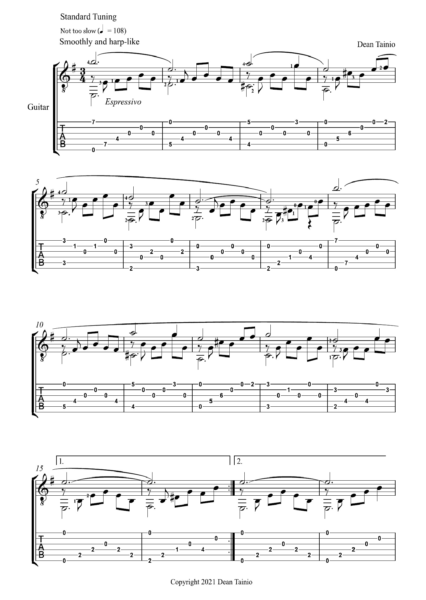 The Stream Sheet Music Page 1